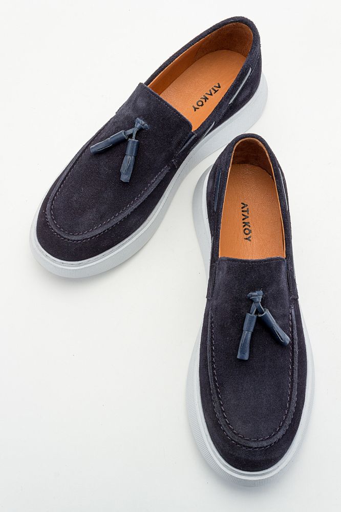 erkek-deri-loafer-ayakkabi-LACIVERT SUET-GLR2329109-0059543_0